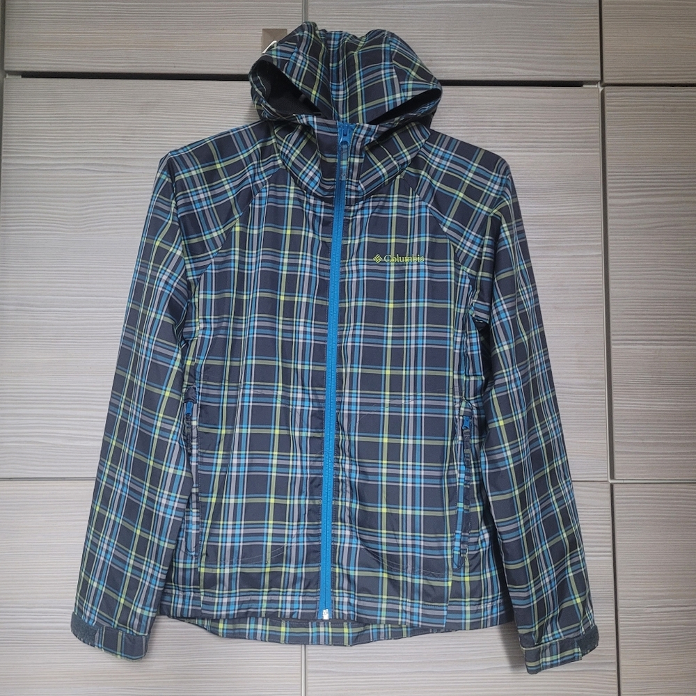 NWOT Columbia Waterproof Rain jacket,Plaid Windbreaker